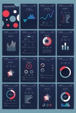 Modern infographic vector elements for business brochures. Use in website, co Illustrazione stock