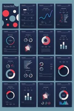 Modern infographic vector elements for business brochures. Use in website, co Stock Illustration
