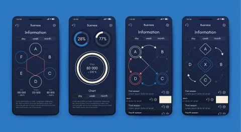 Modern infographic vector elements for business brochures. Use in website, co イラスト素材