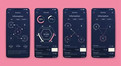 Modern infographic vector elements for business brochures. Use in website, co 스톡 일러스트