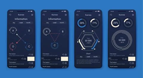 Modern infographic vector elements for business brochures. Use in website, co Stock Illustration