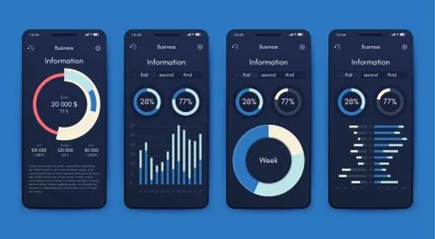 Modern infographic vector elements for business brochures. Use in website, co Stock Illustration