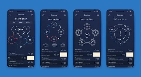 Modern infographic vector elements for business brochures. Use in website, co Illustrazione stock