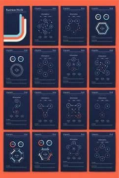 Modern infographic vector elements for business brochures. Use in website, co Illustrazione stock