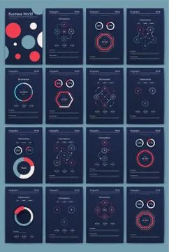 Modern infographic vector elements for business brochures. Use in website, co Illustrazione stock