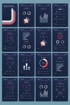 Modern infographic vector elements for business brochures. Use in website, co Illustrazione stock
