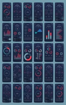 Modern infographic vector elements for business brochures. Use in website, co Stock Illustration