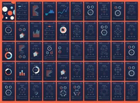 Modern infographic vector elements for business brochures. Use in website, co Stock Illustration