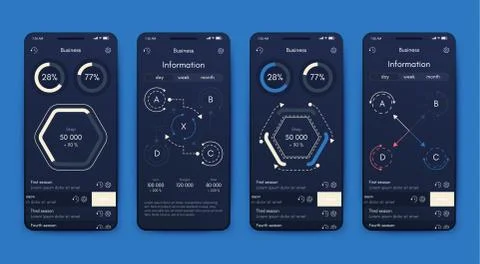 Modern infographic vector elements for business brochures. Use in website, co Stock Illustration