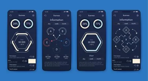 Modern infographic vector elements for business brochures. Use in website, co イラスト素材