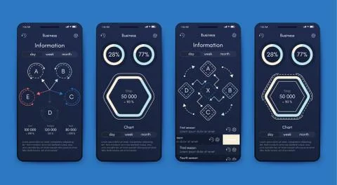 Modern infographic vector elements for business brochures. Use in website, co Illustrazione stock