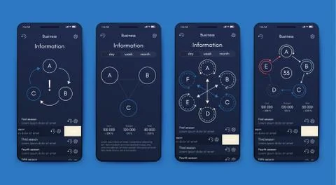 Modern infographic vector elements for business brochures. Use in website, co Illustrazione stock