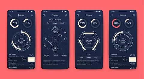 Modern infographic vector elements for business brochures. Use in website, co イラスト素材
