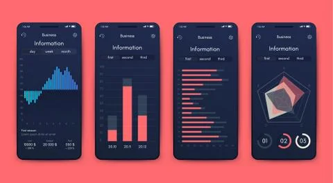 Modern infographic vector elements for business brochures. Use in website, co Stock Illustration