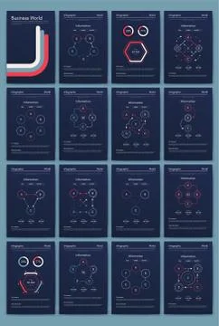 Modern infographic vector elements for business brochures. Use in website, co 스톡 일러스트