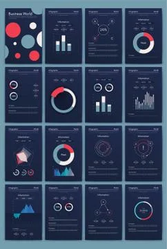 Modern infographic vector elements for business brochures. Use in website, co Stock Illustration