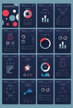 Modern infographic vector elements for business brochures. Use in website, co 스톡 일러스트
