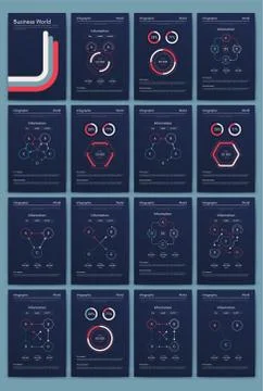 Modern infographic vector elements for business brochures. Use in website, co Stock Illustration