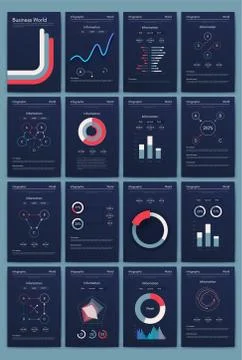 Modern infographic vector elements for business brochures. Use in website, co Stock Illustration