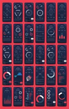 Modern infographic vector elements for business brochures. Use in website, co Illustrazione stock