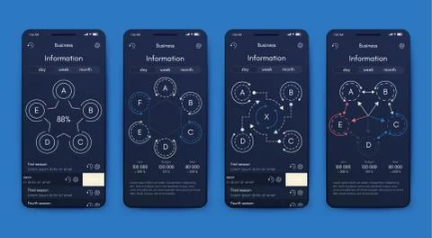 Modern infographic vector elements for business brochures. Use in website, co 스톡 일러스트