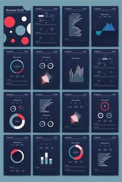 Modern infographic vector elements for business brochures. Use in website, co Stock Illustration