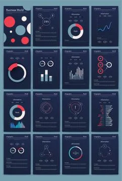 Modern infographic vector elements for business brochures. Use in website, co Stock Illustration