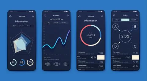 Modern infographic vector elements for business brochures. Use in website, co Stock Illustration