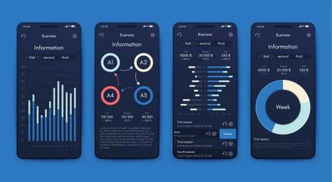 Modern infographic vector elements for business brochures. Use in website, co Illustrazione stock