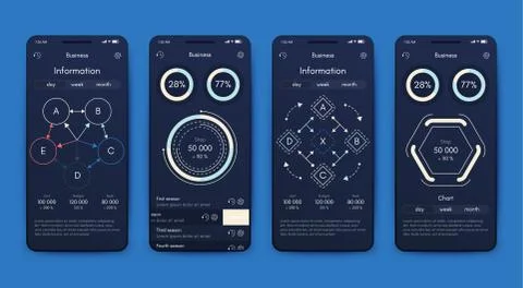 Modern infographic vector elements for business brochures. Use in website, co イラスト素材