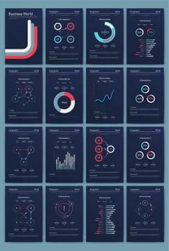 Modern infographic vector elements for business brochures. Use in website, co Stock Illustration