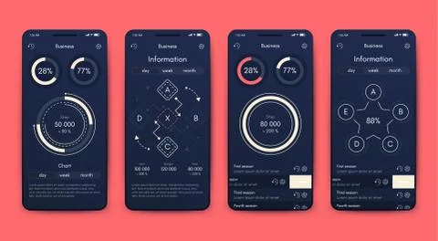 Modern infographic vector elements for business brochures. Use in website, co Stock Illustration