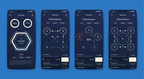 Modern infographic vector elements for business brochures. Use in website, co Illustrazione stock