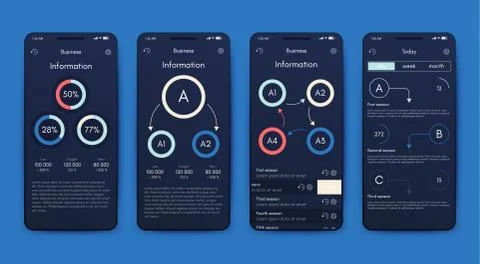 Modern infographic vector elements for business brochures. Use in website, co Illustrazione stock