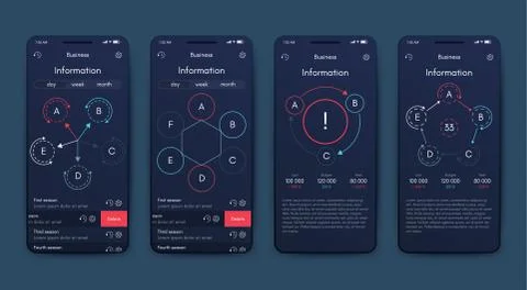 Modern infographic vector elements for business brochures. Use in website, co Illustrazione stock