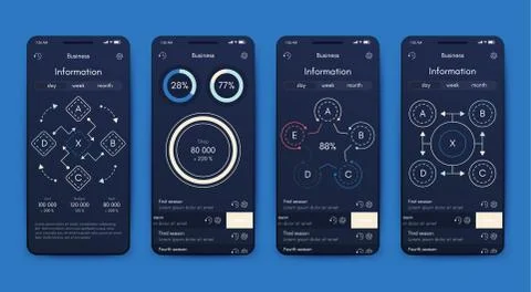 Modern infographic vector elements for business brochures. Use in website, co 스톡 일러스트