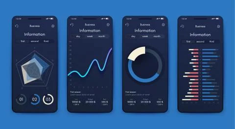 Modern infographic vector elements for business brochures. Use in website, co Illustrazione stock
