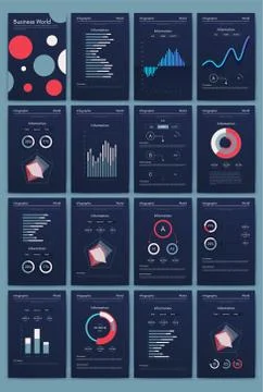 Modern infographic vector elements for business brochures. Use in website, co Stock Illustration