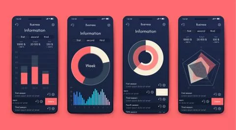Modern infographic vector elements for business brochures. Use in website, co Stock Illustration