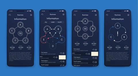 Modern infographic vector elements for business brochures. Use in website, co Illustrazione stock