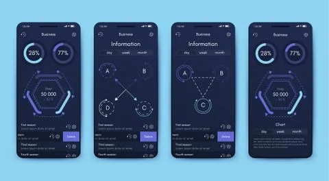 Modern infographic vector elements for business brochures. Use in website, co Illustrazione stock