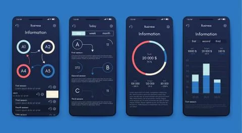 Modern infographic vector elements for business brochures. Use in website, co Stock Illustration