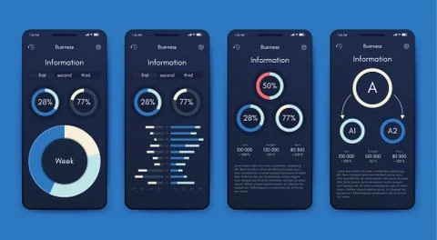 Modern infographic vector elements for business brochures. Use in website, co Illustrazione stock