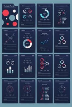 Modern infographic vector elements for business brochures. Use in website, co Illustrazione stock