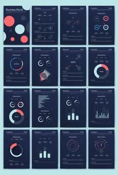 Modern infographic vector elements for business brochures. Use in website, co Stock Illustration