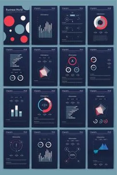 Modern infographic vector elements for business brochures. Use in website, co Stock Illustration