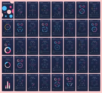 Modern infographic vector elements for business brochures. Use in website, co イラスト素材