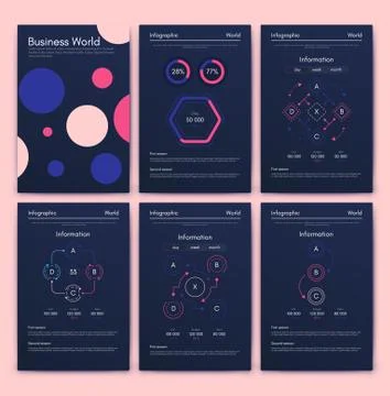 Modern infographic vector elements for business brochures. Use in website, co Illustrazione stock