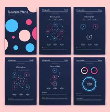 Modern infographic vector elements for business brochures. Use in website, co Illustrazione stock