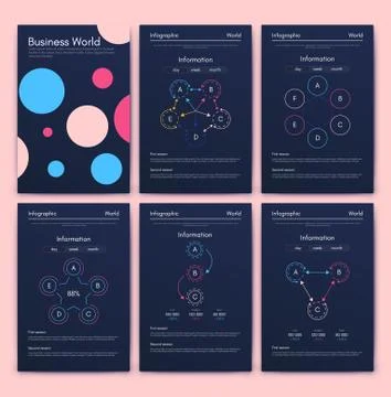 Modern infographic vector elements for business brochures. Use in website, co Stock Illustration
